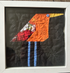 Quilted Green Bird Wall Art – Framed Fabric Mosaic