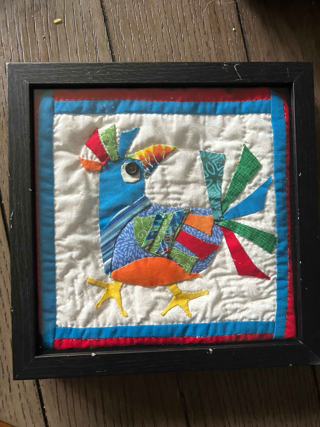 Whimsical Quilted Bird Wall Art